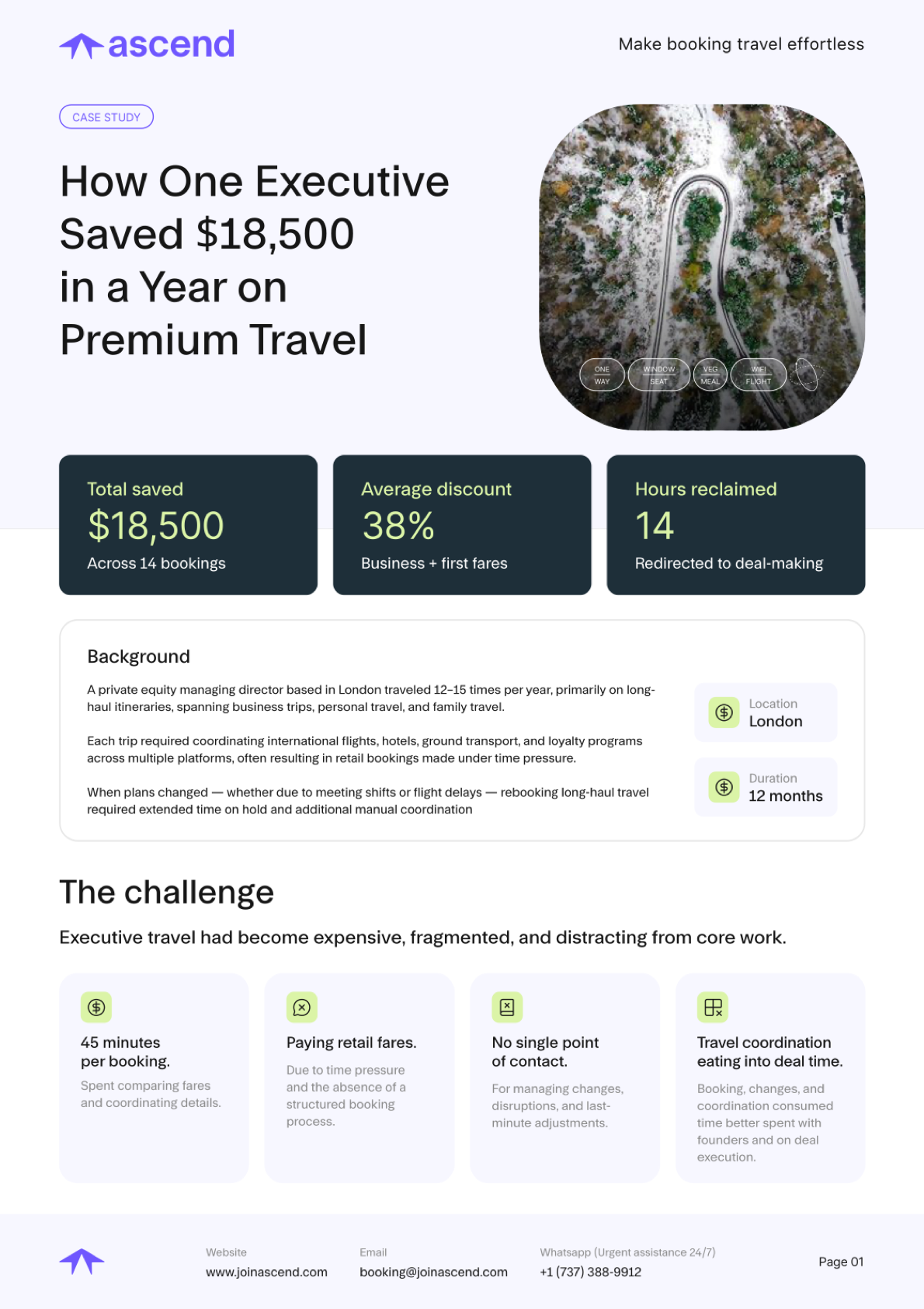 Ascend case study: how one executive saved $18,500 in a year on premium travel